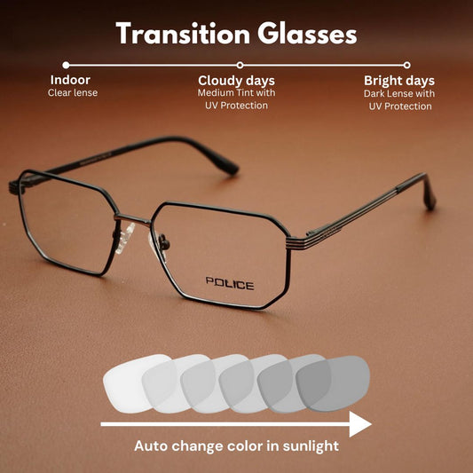 Polige – ChromaShift Transition Glasses – Jet Black