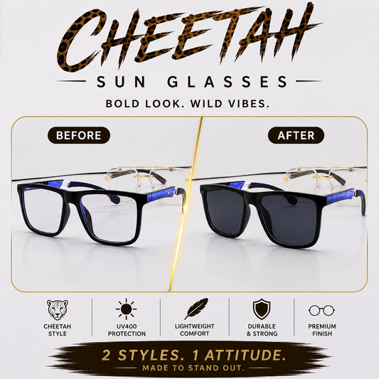 Black Sun Glasses - With Transition - Multifunctional