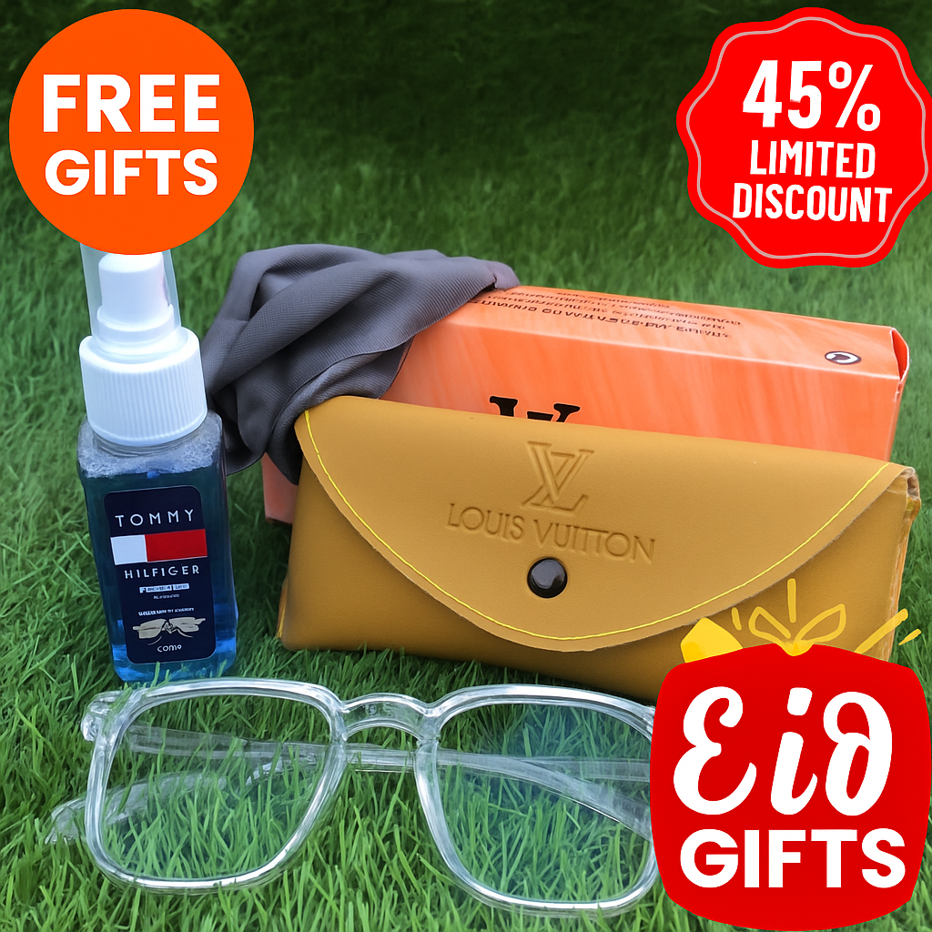 5 in 1 Glasses Diamond Shape All screen protection - with Free pouch, shiner, cleaning cloth
