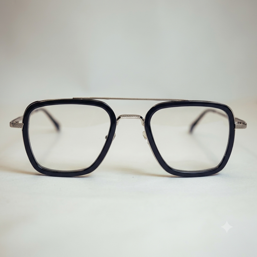Western Trendy 5 in 1 Glasses - Black Golden - Transition + Screen - With Free Gifts