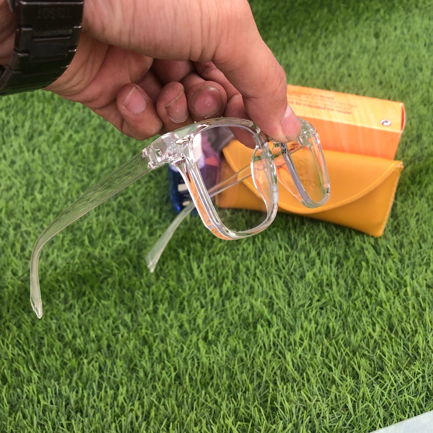 5 in 1 Glasses Diamond Shape All screen protection - with Free pouch, shiner, cleaning cloth