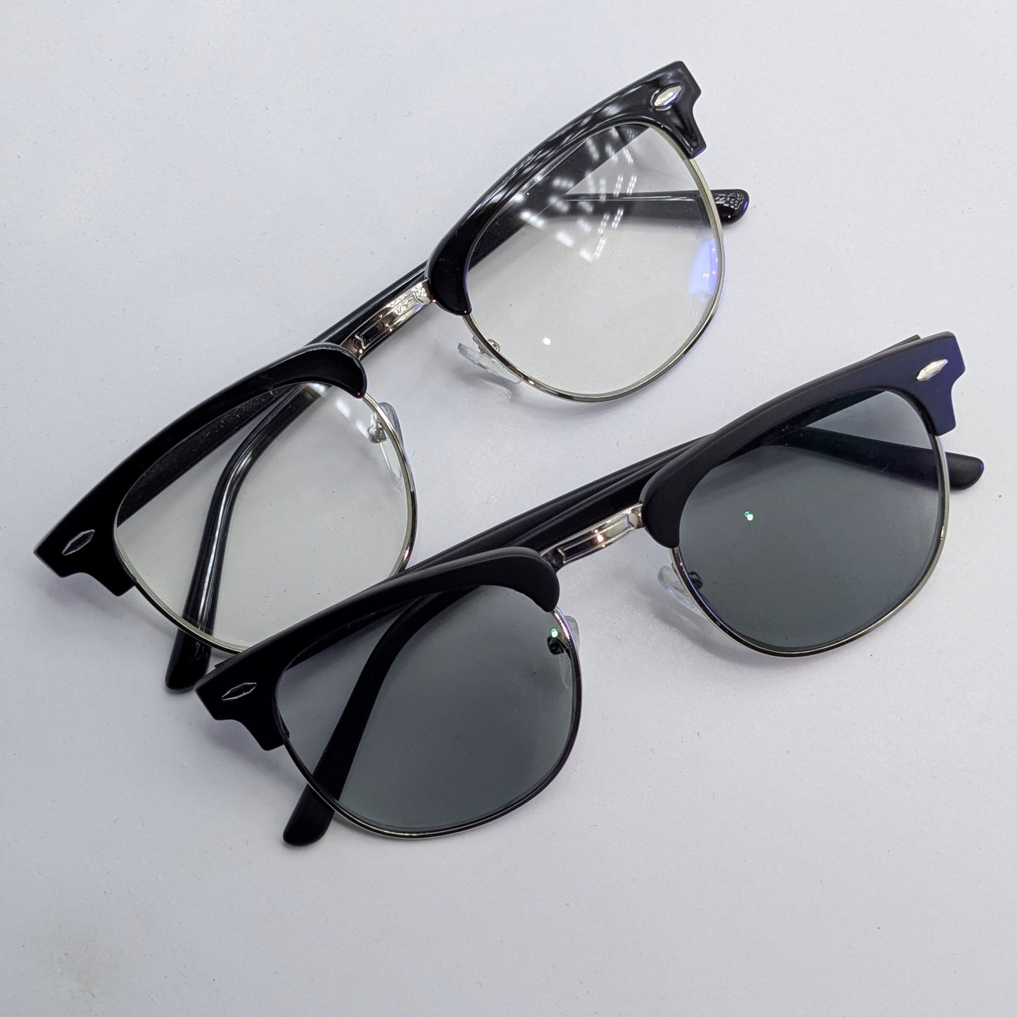 Premium Clubmaster Smart Glasses – Blue Cut + Transition - Free Gifts - Wooden
