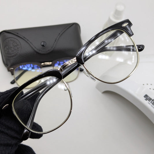 Premium Clubmaster Smart Glasses – Blue Cut + Transition - Free Gifts - Jet black
