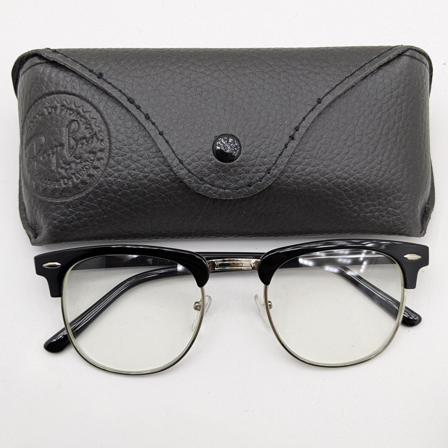Premium Clubmaster Smart Glasses – Blue Cut + Transition - Free Gifts - Jet black