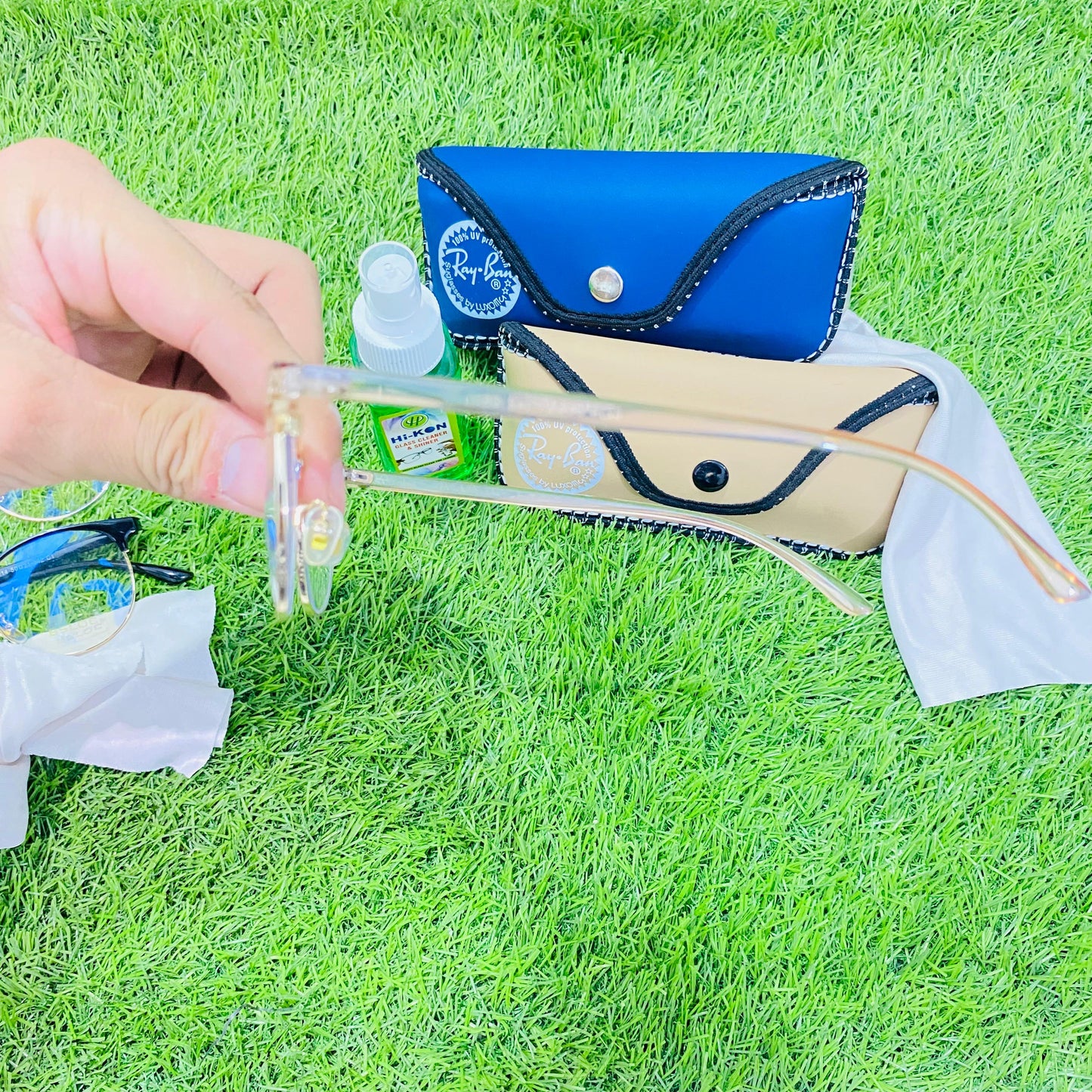 Silver - Smart Blue Light Protection Glasses with Free pouch, shiner, cleaning cloth