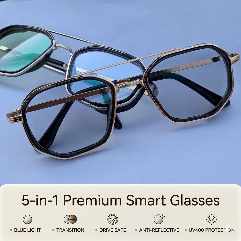Trendy 5 in 1 Frame - Black Gold - Transition + Screen -  with Free Gifts